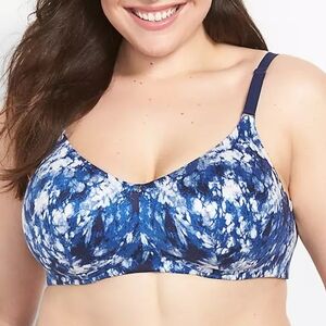 Size 40H Lane Bryant Blue Tie Dye Bra No Wire Cacique